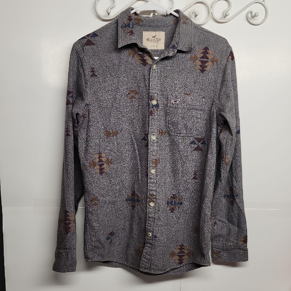 Hollister California Vintage Southwestern Aztec  Patterned 100%Cotton Sz S Shirt